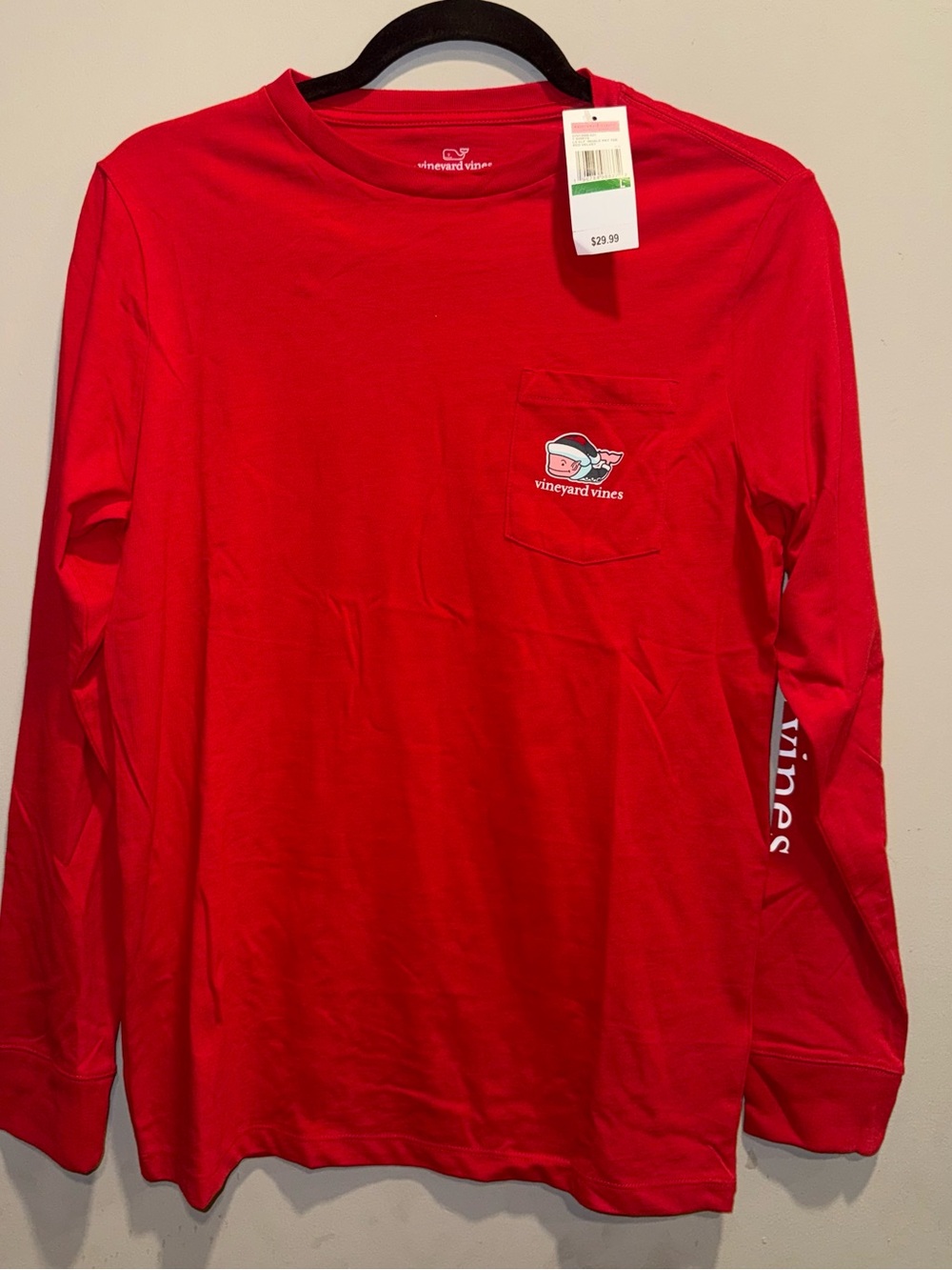 Vineyard Vines Classic Pocket Long-Sleeve Tee - Red
